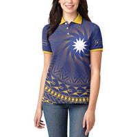 Nauru Angam Day Women Polo Shirt Polynesian Tribal Pattern Unique Style LT05 - Polynesian Pride