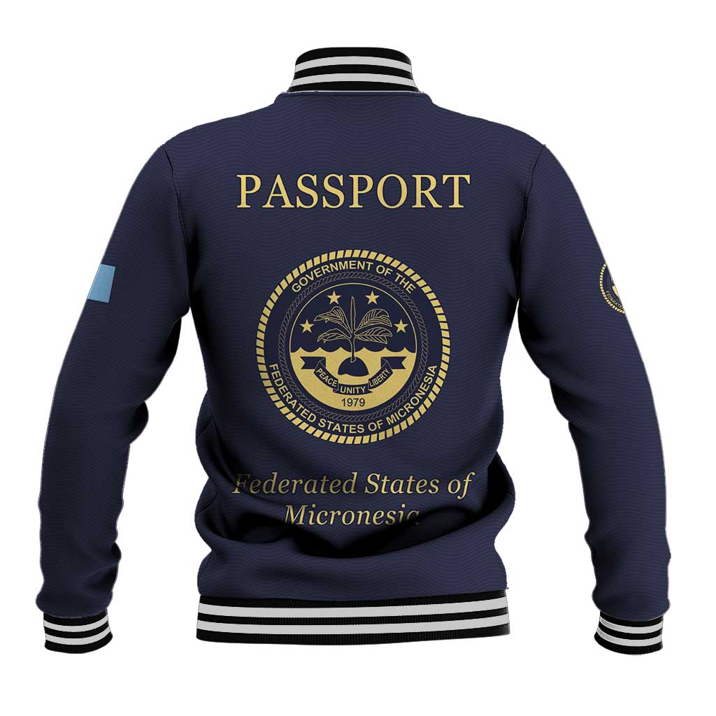 Personalised Federated States Of Micronesia Baseball Jacket FSM Passport LT05 - Polynesian Pride
