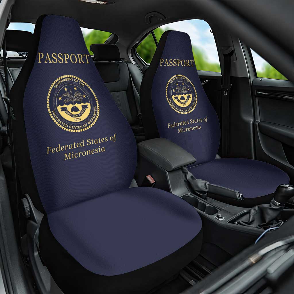 Federated States Of Micronesia Car Seat Cover FSM Passport LT05 One Size Navy - Polynesian Pride