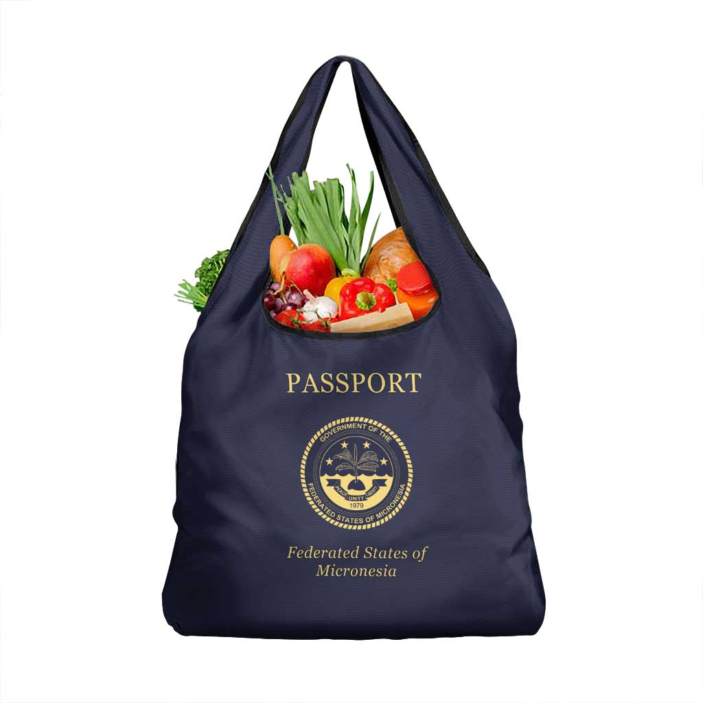 Federated States Of Micronesia Grocery Bag FSM Passport LT05 1-pack One Size Navy - Polynesian Pride