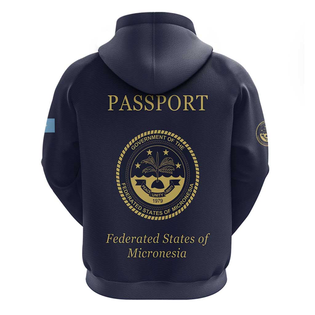 Personalised Federated States Of Micronesia Hoodie FSM Passport LT05 - Polynesian Pride