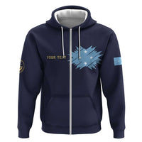 Personalised Federated States Of Micronesia Hoodie FSM Passport LT05 Zip Hoodie Navy - Polynesian Pride