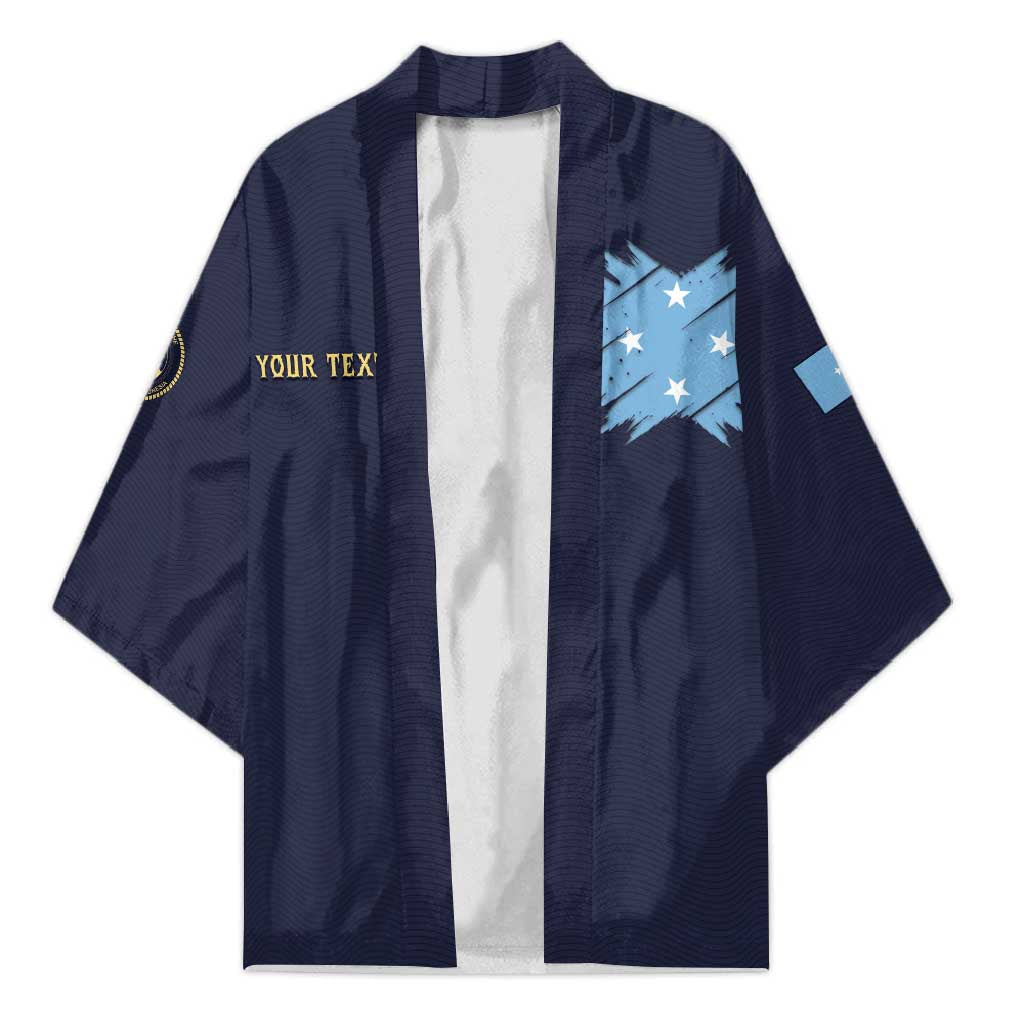 Personalised Federated States Of Micronesia Kimono FSM Passport LT05 Unisex Navy - Polynesian Pride