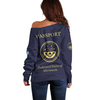 Personalised Federated States Of Micronesia Off Shoulder Sweater FSM Passport LT05 - Polynesian Pride