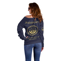 Personalised Federated States Of Micronesia Off Shoulder Sweater FSM Passport LT05 - Polynesian Pride