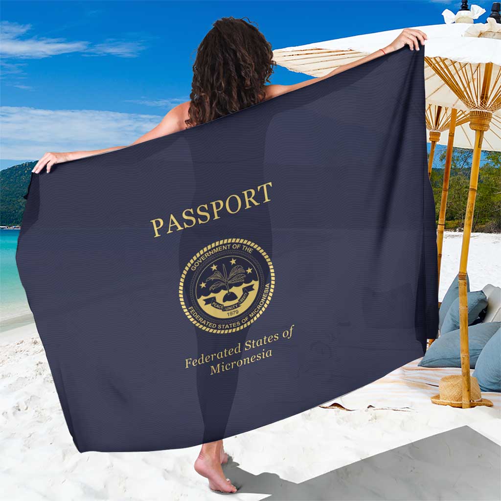 Federated States Of Micronesia Sarong FSM Passport LT05 One Size 44 x 66 inches Navy - Polynesian Pride