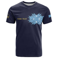 Personalised Federated States Of Micronesia T Shirt FSM Passport LT05 Navy - Polynesian Pride