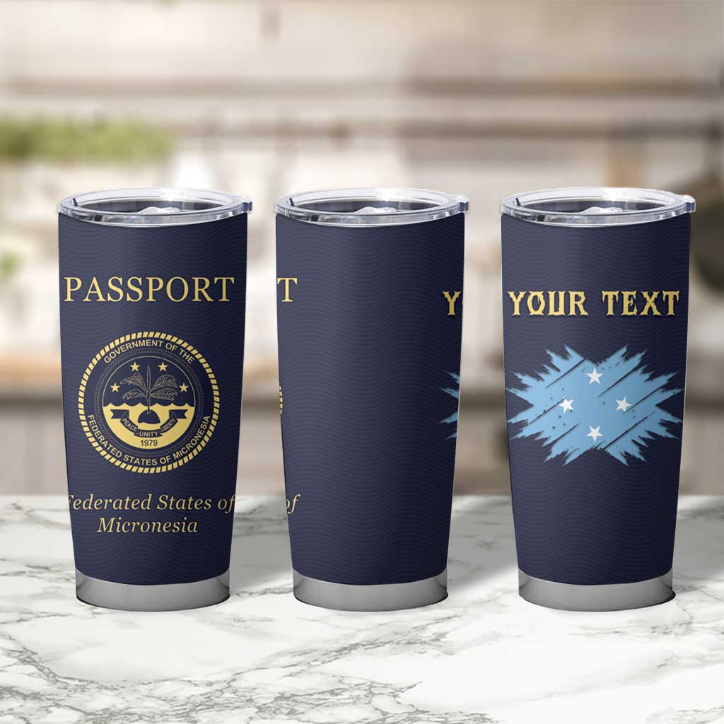 Personalised Federated States Of Micronesia Tumbler Cup FSM Passport LT05 - Polynesian Pride