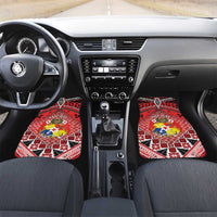 Personalised Tonga Constitution Day Car Mats 150 Years Jubilee LT05 Set 2pcs - Front Red - Polynesian Pride