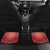 Personalised Tonga Constitution Day Car Mats 150 Years Jubilee LT05 Set 2pcs - Back Red - Polynesian Pride