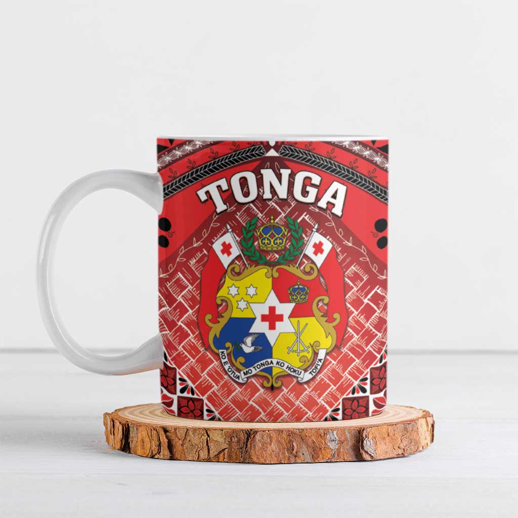 Personalised Tonga Constitution Day Ceramic Mug 150 Years Jubilee LT05 Red - Polynesian Pride