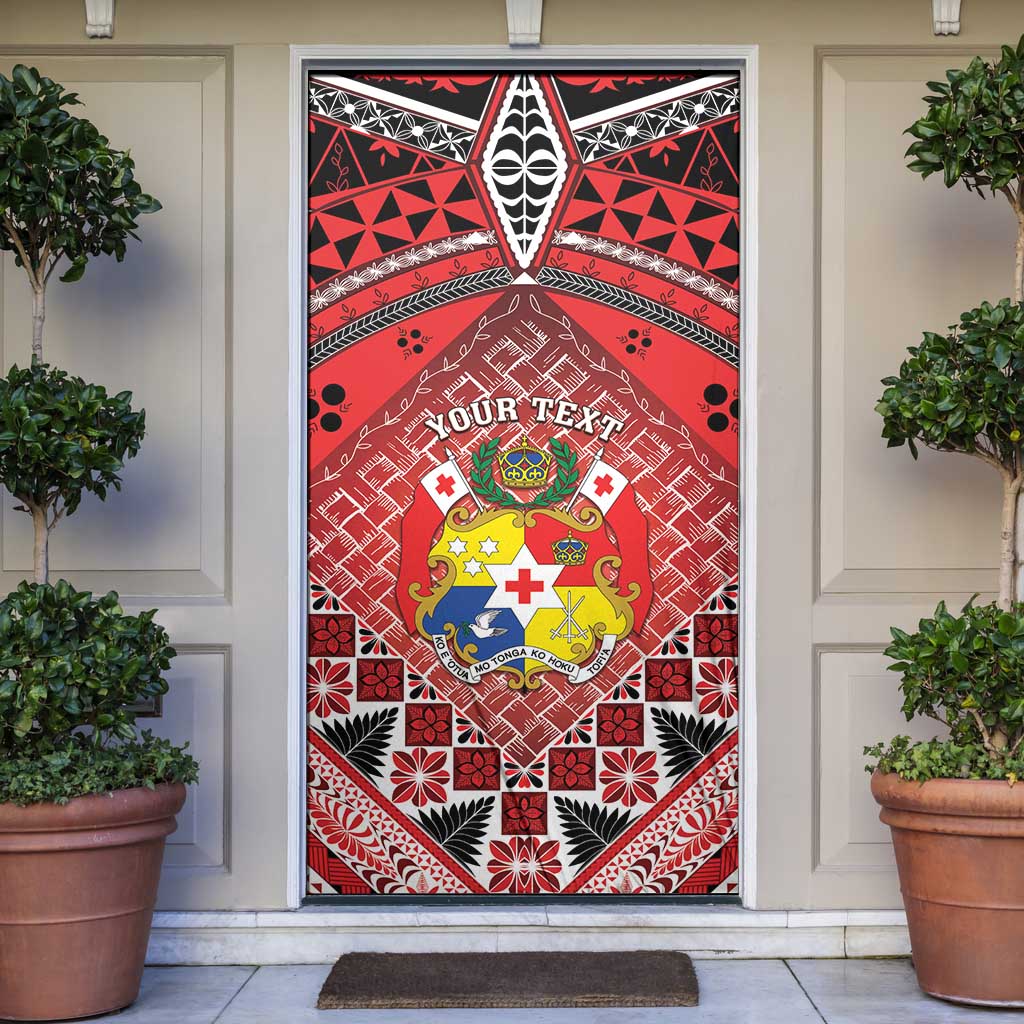 Personalised Tonga Constitution Day Door Cover 150 Years Jubilee LT05 Red - Polynesian Pride