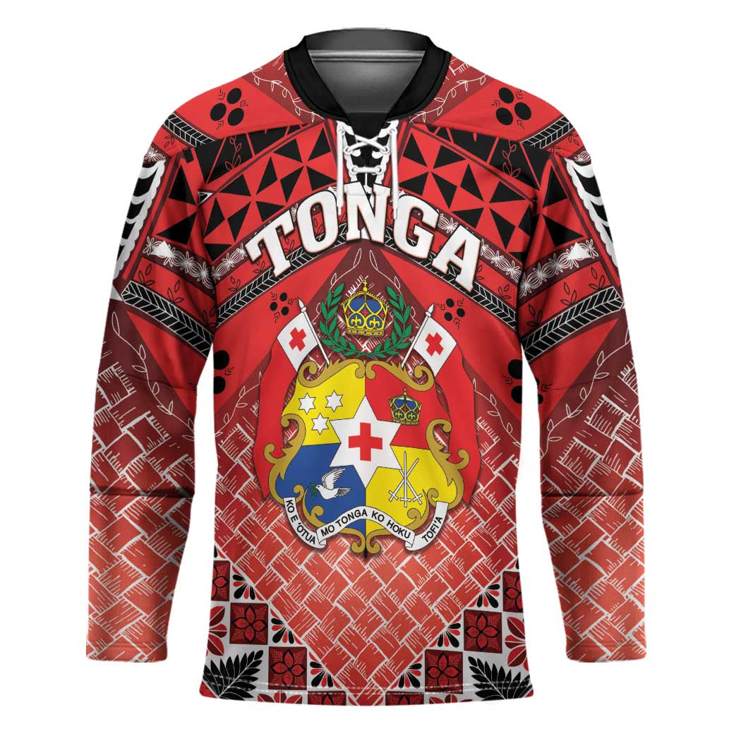 Personalised Tonga Constitution Day Hockey Jersey 150 Years Jubilee LT05 Unisex Red - Polynesian Pride