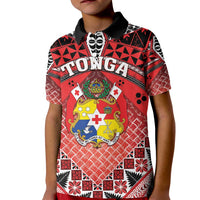 Personalised Tonga Constitution Day Kid Polo Shirt 150 Years Jubilee LT05 Kid Red - Polynesian Pride