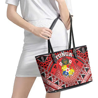 Tonga Constitution Day Leather Tote Bag 150 Years Jubilee LT05 - Polynesian Pride