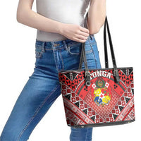 Tonga Constitution Day Leather Tote Bag 150 Years Jubilee LT05 - Polynesian Pride