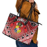 Tonga Constitution Day Leather Tote Bag 150 Years Jubilee LT05 - Polynesian Pride