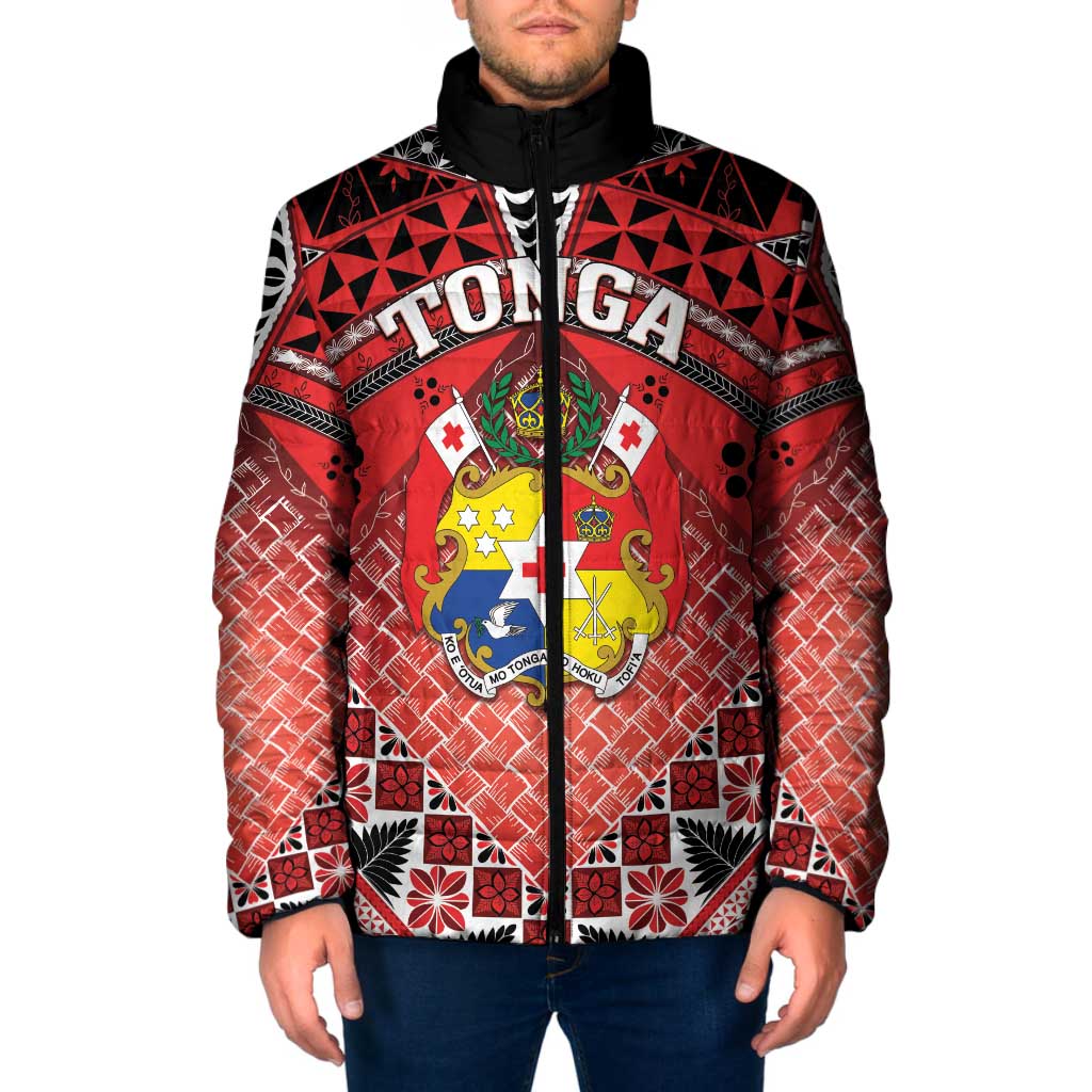 Personalised Tonga Constitution Day Padded Jacket 150 Years Jubilee LT05 Men Red - Polynesian Pride