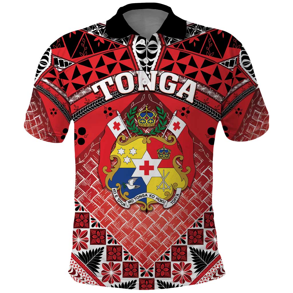 Personalised Tonga Constitution Day Polo Shirt 150 Years Jubilee LT05 Red - Polynesian Pride