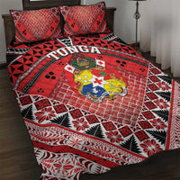 Tonga Constitution Day Quilt Bed Set 150 Years Jubilee LT05 Red - Polynesian Pride
