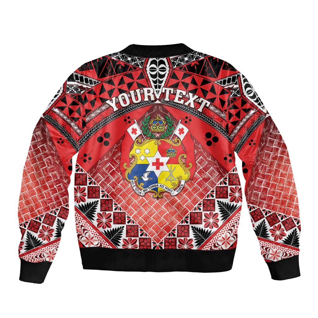 Personalised Tonga Constitution Day Sleeve Zip Bomber Jacket 150 Years Jubilee LT05 - Polynesian Pride