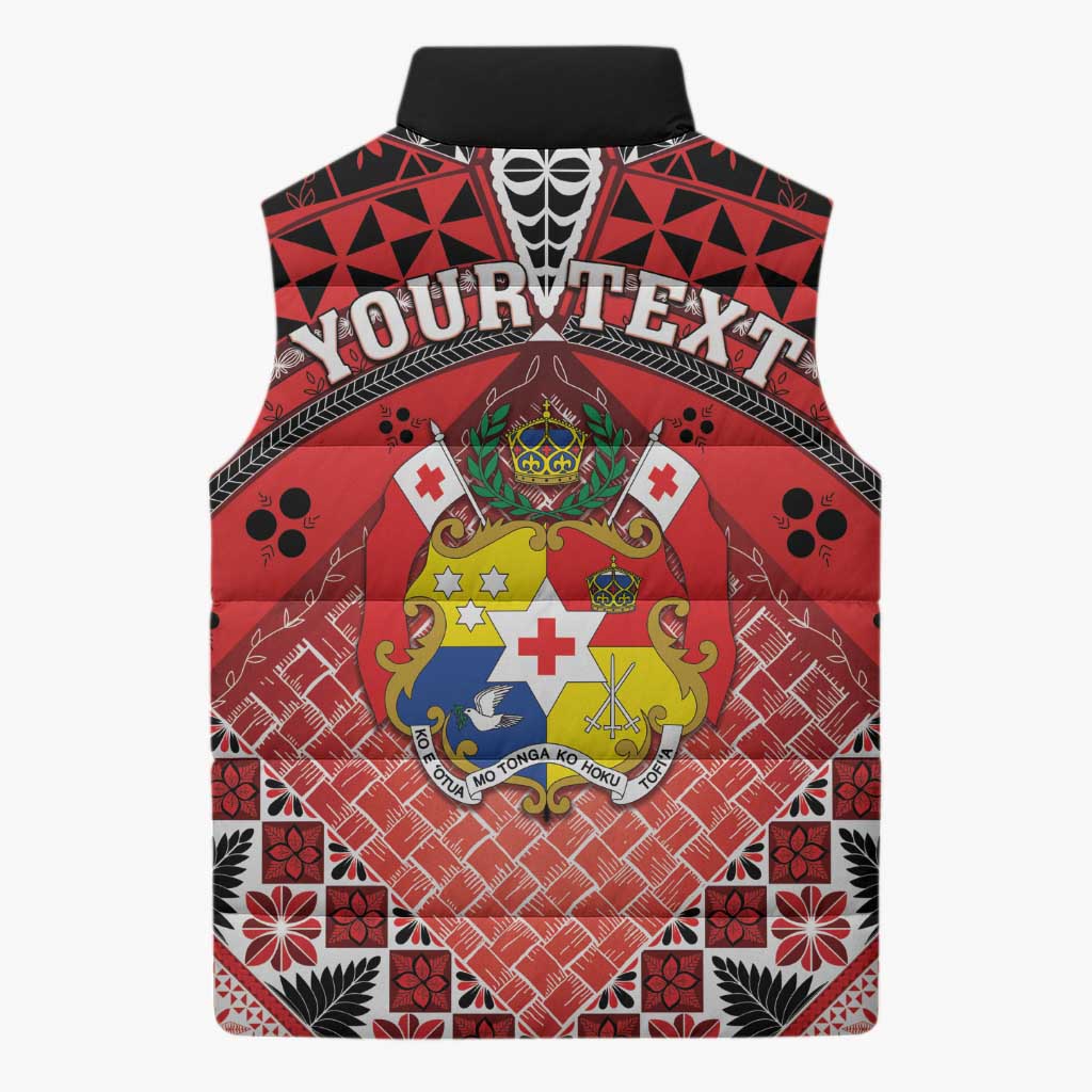 Personalised Tonga Constitution Day Sleeveless Puffer Jacket 150 Years Jubilee LT05 - Polynesian Pride