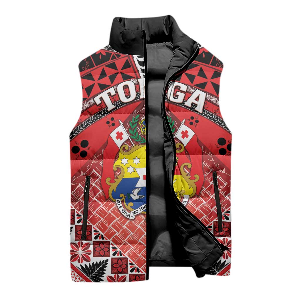Personalised Tonga Constitution Day Sleeveless Puffer Jacket 150 Years Jubilee LT05 - Polynesian Pride