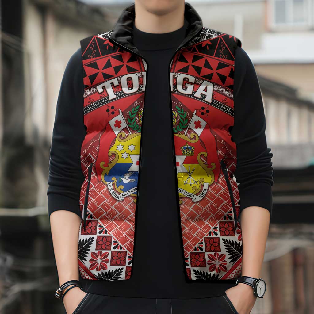Personalised Tonga Constitution Day Sleeveless Puffer Jacket 150 Years Jubilee LT05 - Polynesian Pride