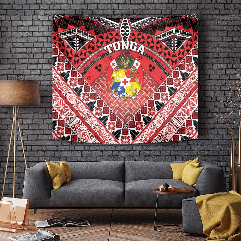 Tonga Constitution Day Tapestry 150 Years Jubilee LT05 Red - Polynesian Pride