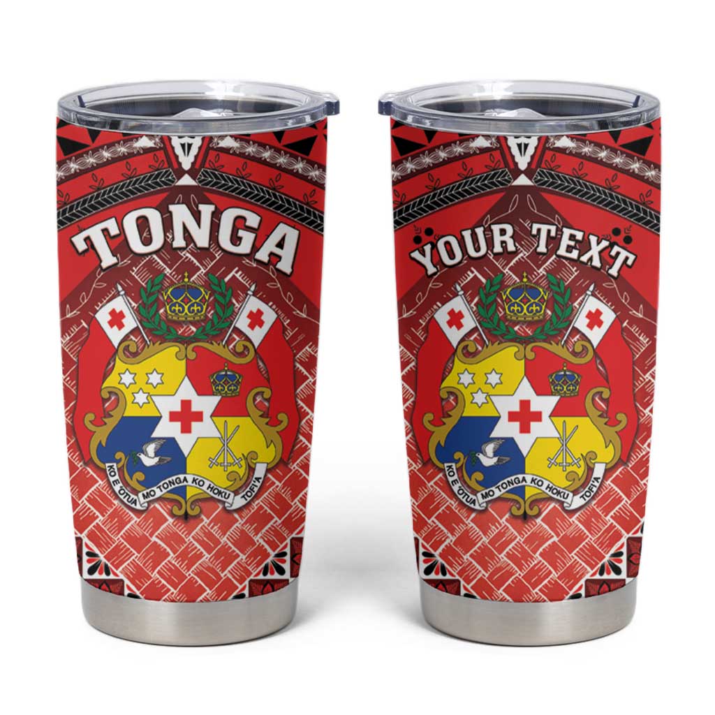 Personalised Tonga Constitution Day Tumbler Cup 150 Years Jubilee LT05 Red - Polynesian Pride