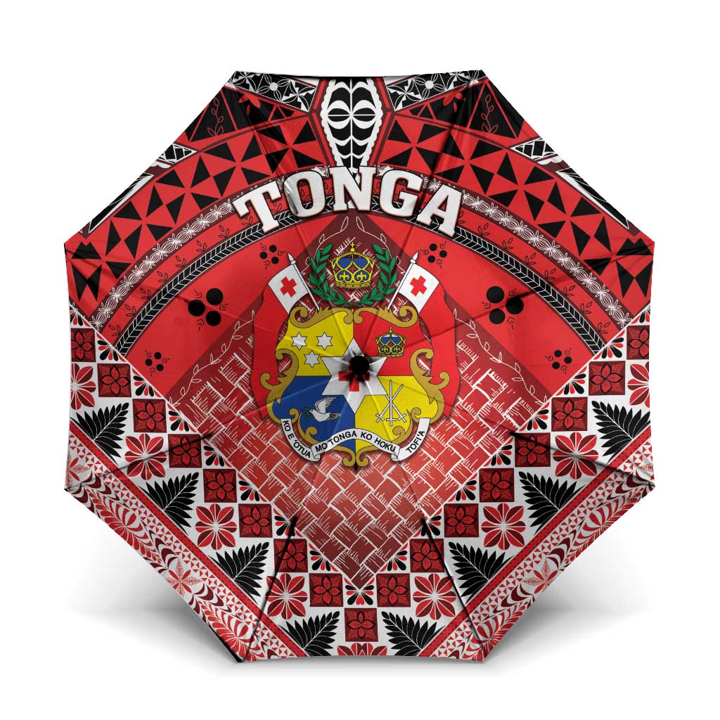 Tonga Constitution Day Umbrella 150 Years Jubilee LT05 One Size Folded 11.42 inch Opened Diameter 37.4 inch Red - Polynesian Pride