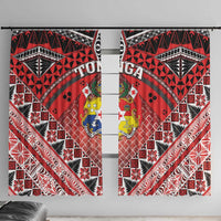 Tonga Constitution Day Window Curtain 150 Years Jubilee LT05 With Hooks Red - Polynesian Pride