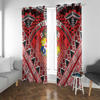 Tonga Constitution Day Window Curtain 150 Years Jubilee LT05 With Grommets Red - Polynesian Pride