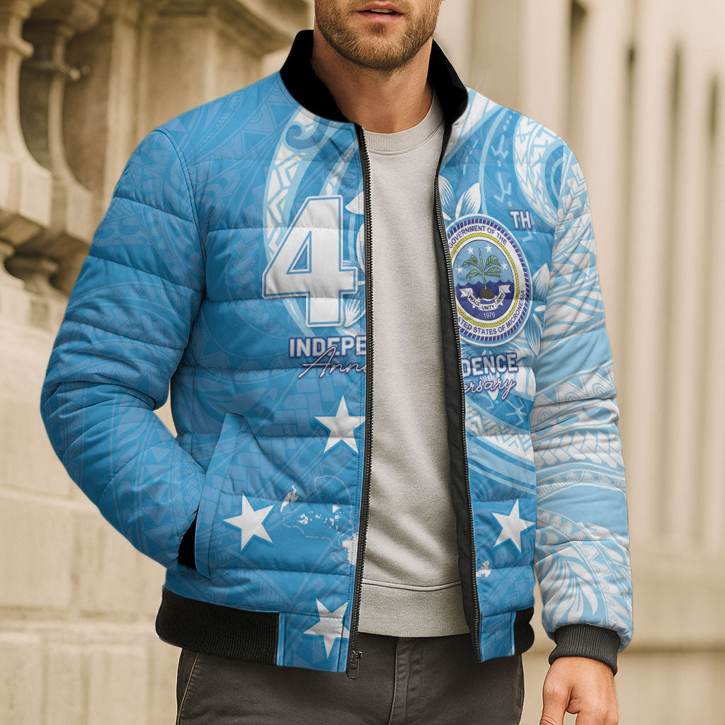 FSM Micronesia Bomber Puffer Jacket 40th Independence Anniversary LT05 - Polynesian Pride