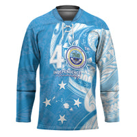 FSM Micronesia Hockey Jersey 40th Independence Anniversary LT05 Unisex Blue - Polynesian Pride