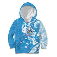 FSM Micronesia Kid Hoodie 40th Independence Anniversary LT05 Hoodie Blue - Polynesian Pride