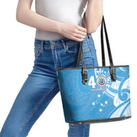 FSM Micronesia Leather Tote Bag 40th Independence Anniversary LT05 - Polynesian Pride
