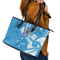 FSM Micronesia Leather Tote Bag 40th Independence Anniversary LT05 - Polynesian Pride