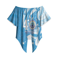 FSM Micronesia Off Shoulder Wrap Waist Top 40th Independence Anniversary LT05 - Polynesian Pride