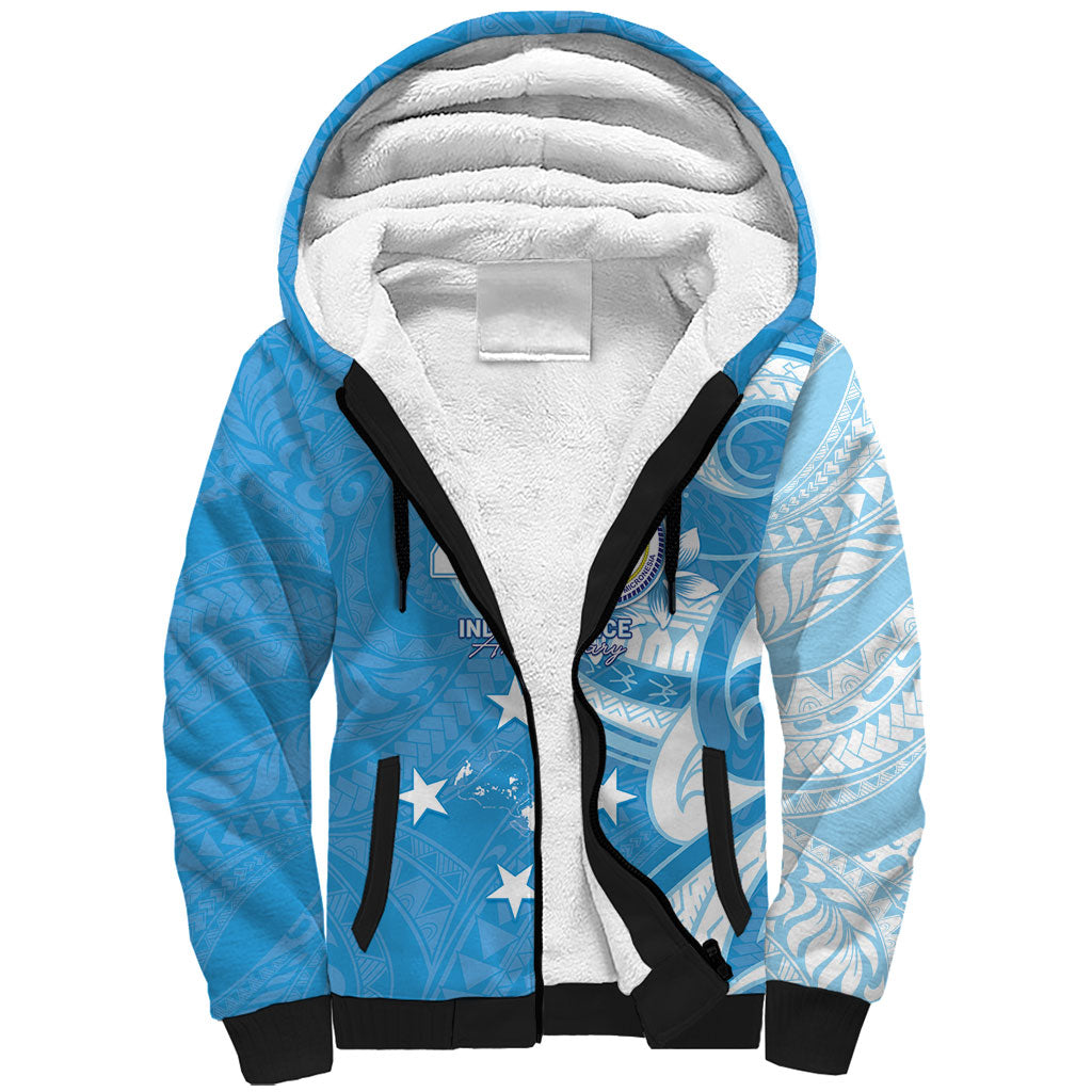 FSM Micronesia Sherpa Hoodie 40th Independence Anniversary LT05 Unisex Blue - Polynesian Pride