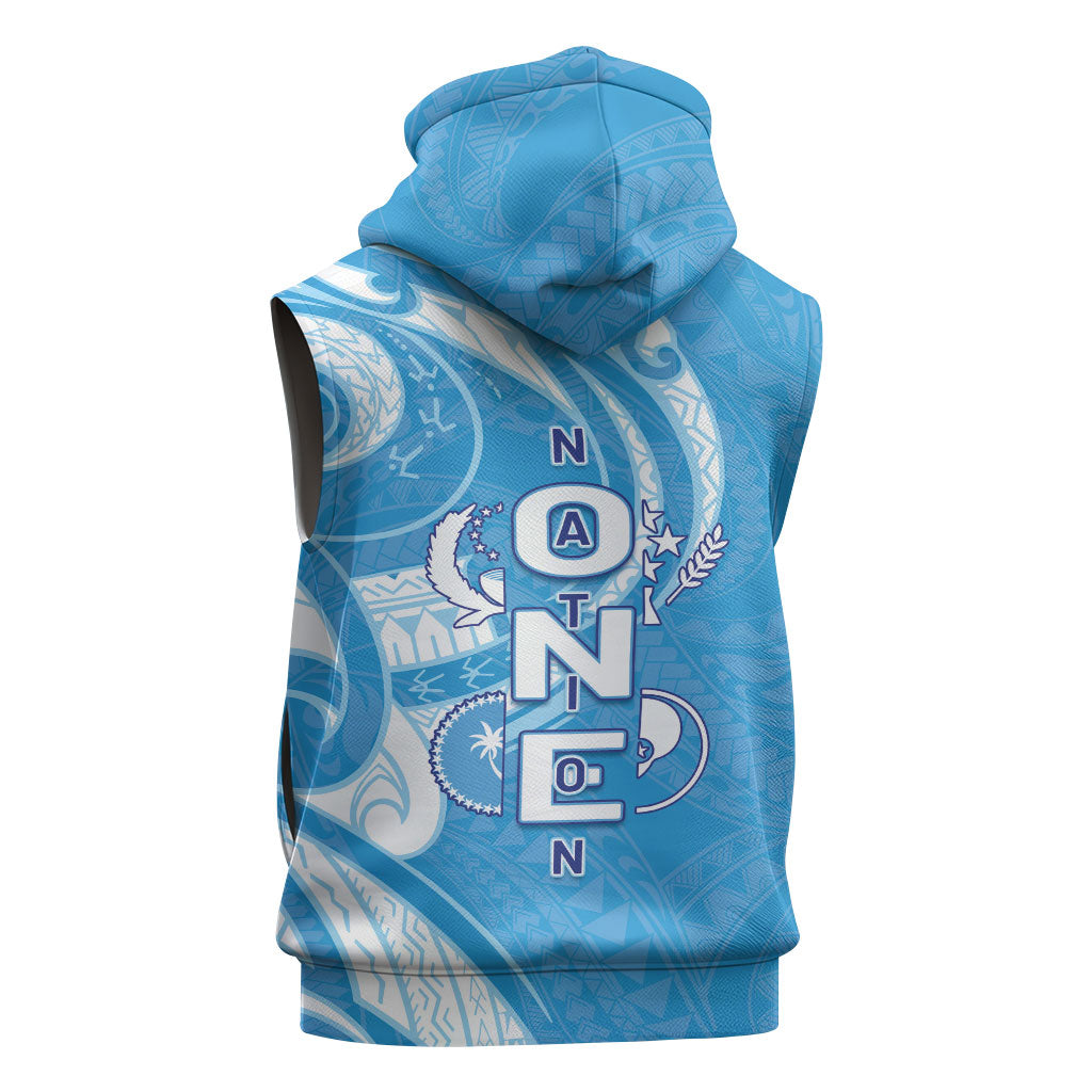 FSM Micronesia Sleeveless Hoodie 40th Independence Anniversary LT05 - Polynesian Pride