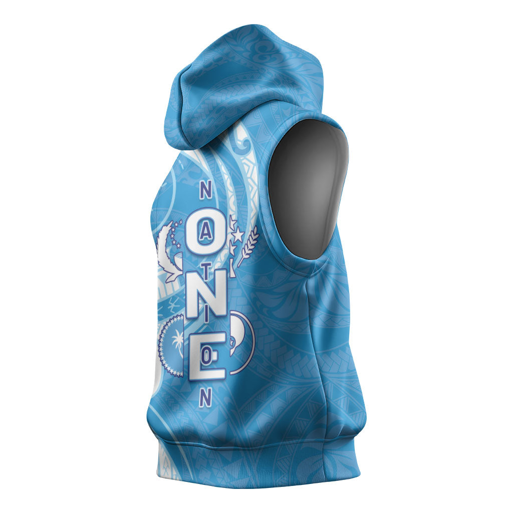 FSM Micronesia Sleeveless Hoodie 40th Independence Anniversary LT05 - Polynesian Pride