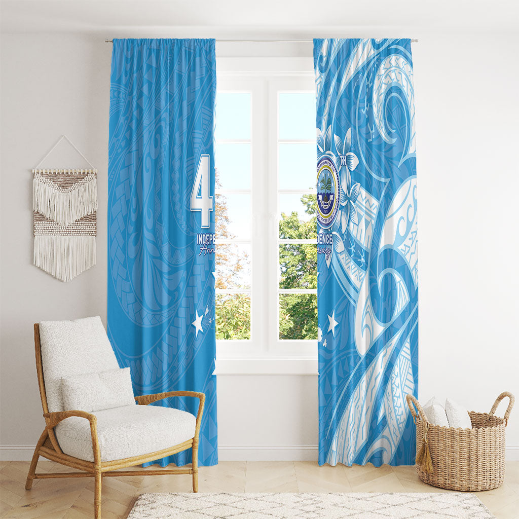 FSM Micronesia Window Curtain 40th Independence Anniversary LT05 - Polynesian Pride