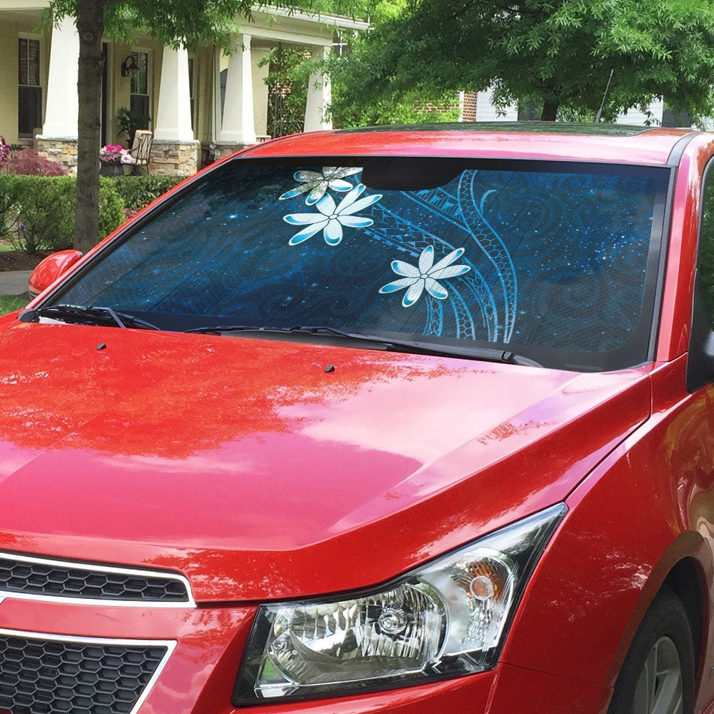 Tahiti Matarii Auto Sun Shade Tahitian Spring Blue Galaxy LT05 - Polynesian Pride