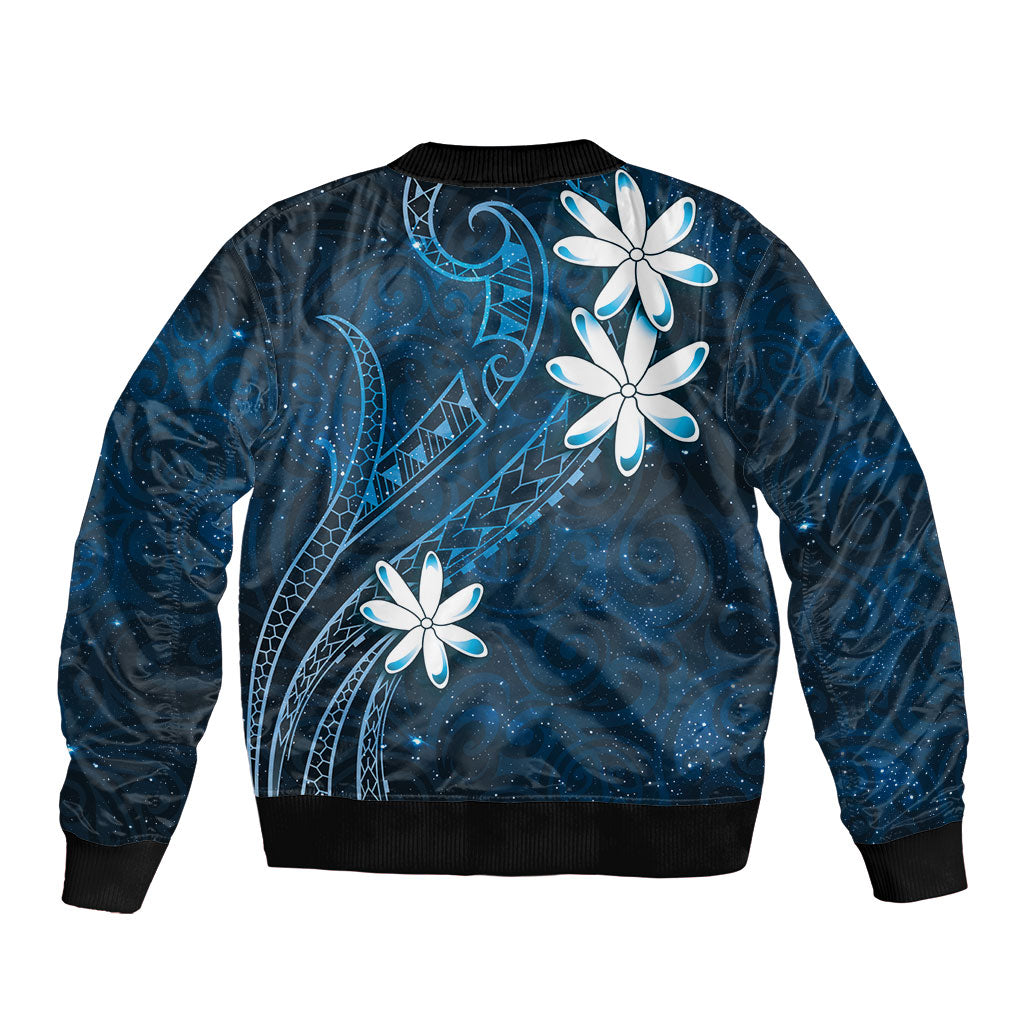 Tahiti Matarii Bomber Jacket Tahitian Spring Blue Galaxy LT05 - Polynesian Pride