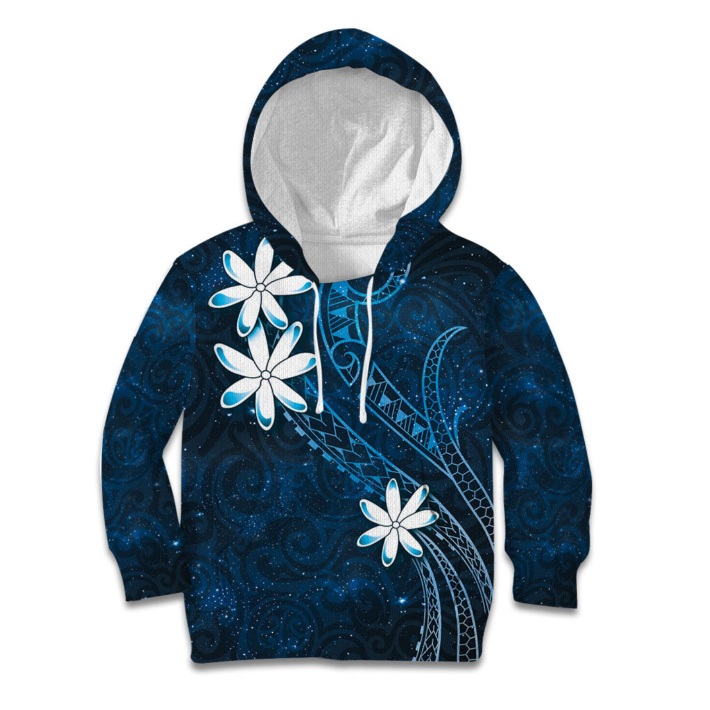 Tahiti Matarii Kid Hoodie Tahitian Spring Blue Galaxy LT05 Hoodie Blue - Polynesian Pride