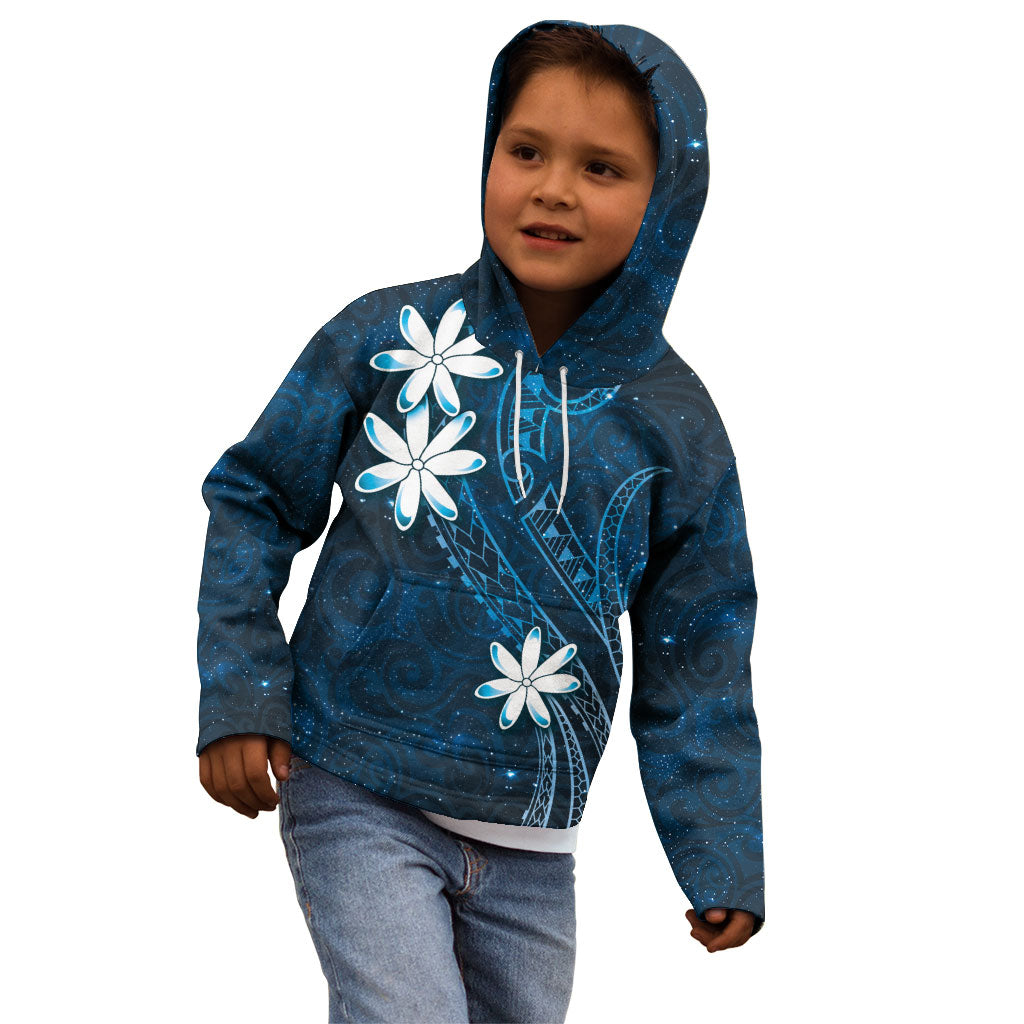 Tahiti Matarii Kid Hoodie Tahitian Spring Blue Galaxy LT05 - Polynesian Pride