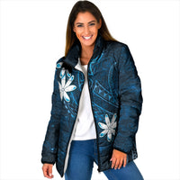 Tahiti Matarii Padded Jacket Tahitian Spring Blue Galaxy LT05 Women Blue - Polynesian Pride
