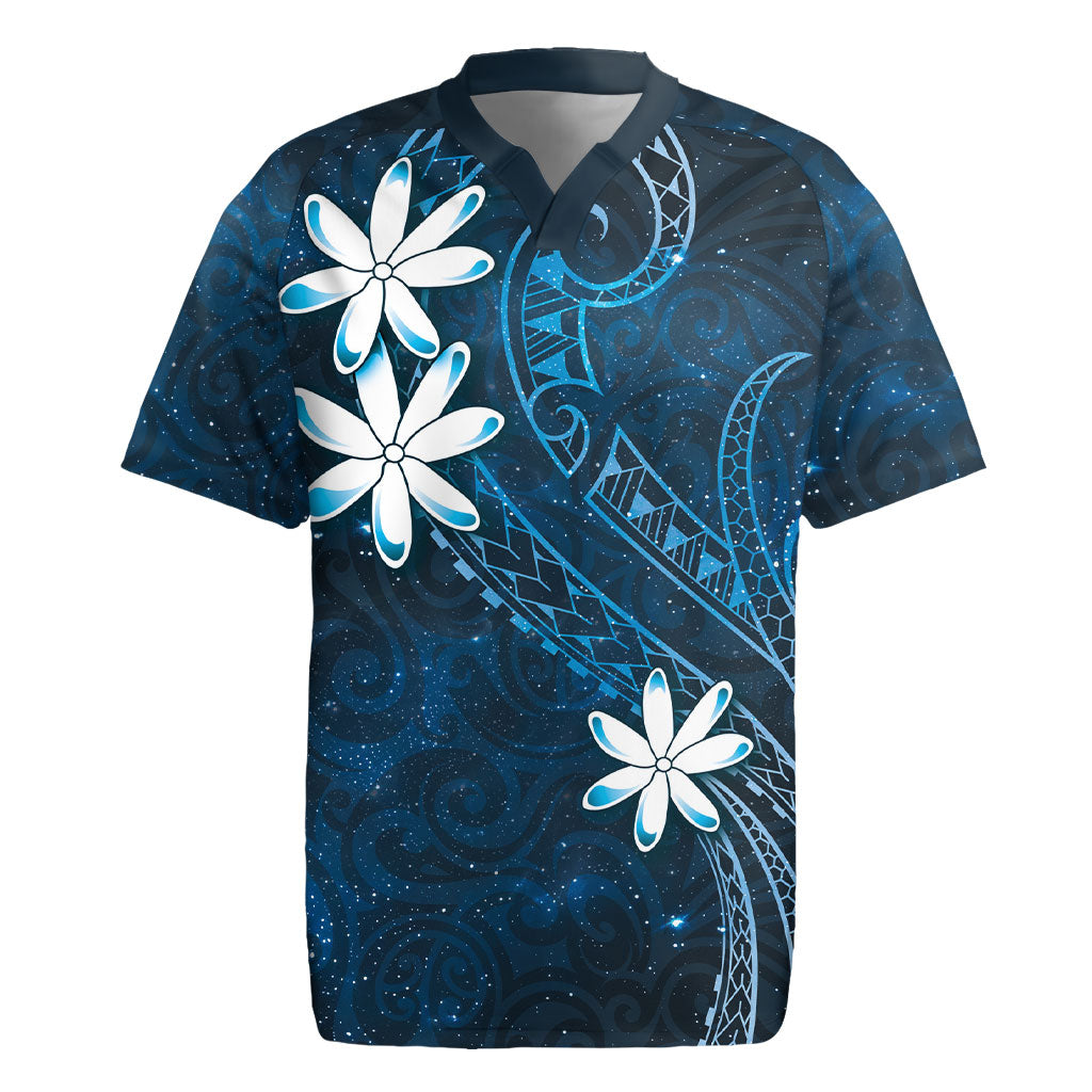 Tahiti Matarii Rugby Jersey Tahitian Spring Blue Galaxy LT05 Blue - Polynesian Pride
