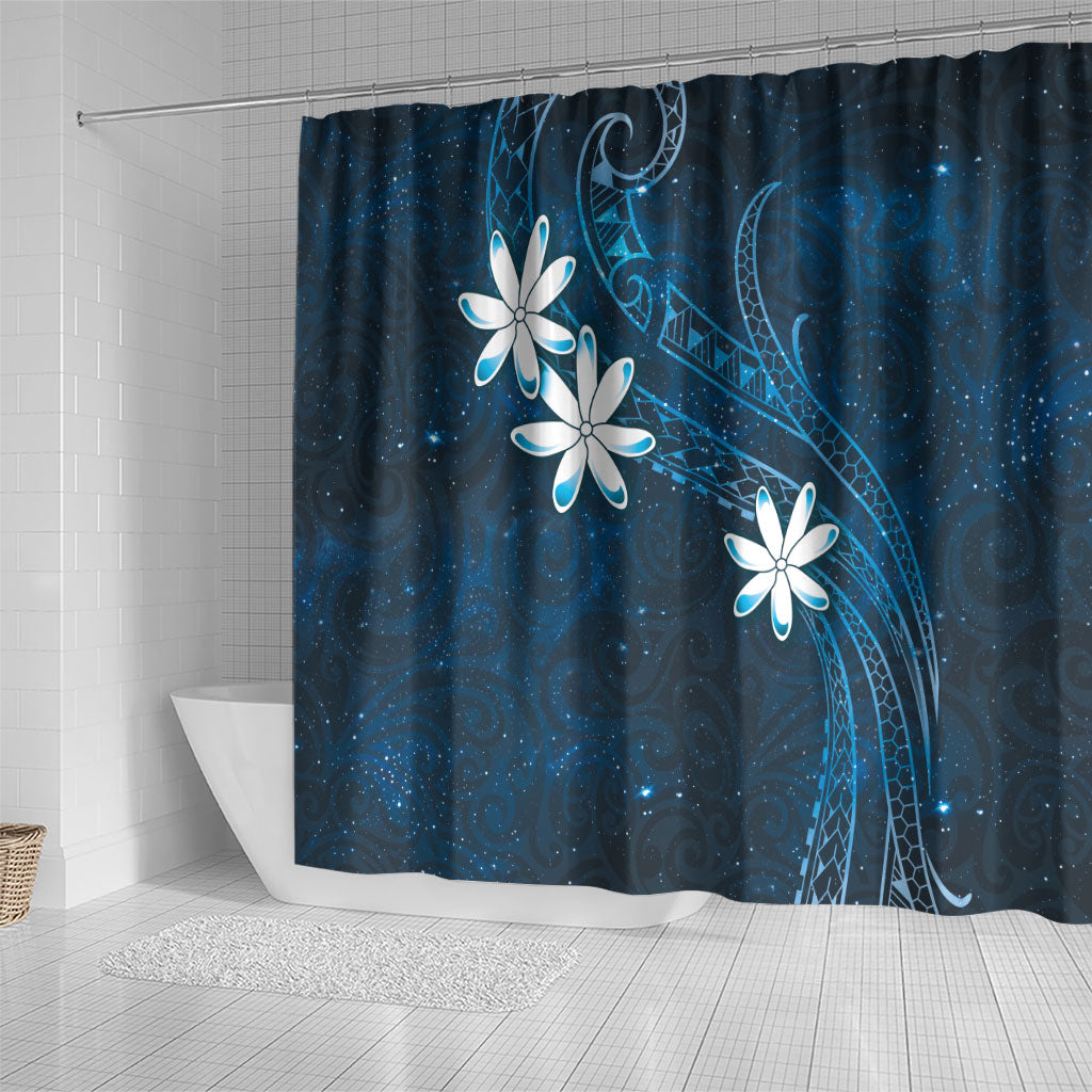 Tahiti Matarii Shower Curtain Tahitian Spring Blue Galaxy LT05 - Polynesian Pride